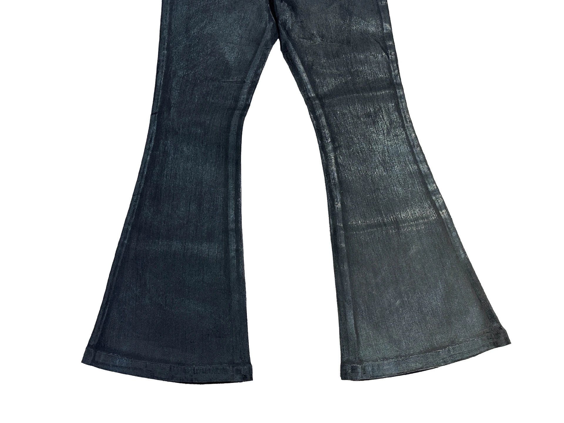 Black High-Stretch Wide-Leg Jeans photo 4