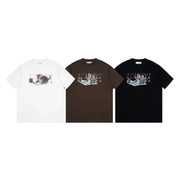 Maison Margiela Tabi Cat Print White T-Shirt - 4
