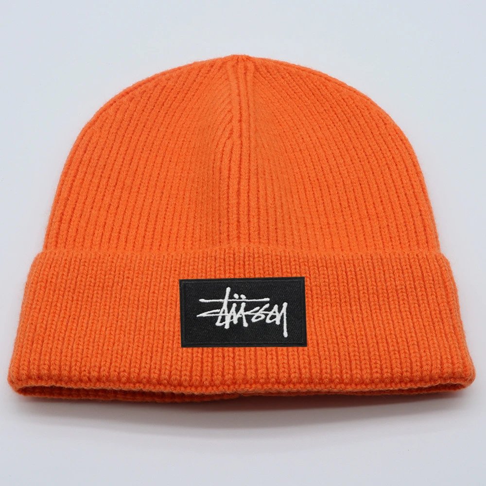 Stüssy Stock Logo Beanie Orange - 1