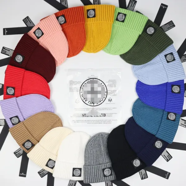 Stone Island Ribbed Beanie Gray - 3