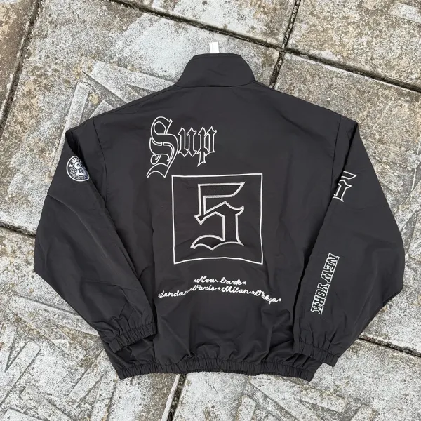 Supreme Gothic Logo Windbreaker Pants Black - 11