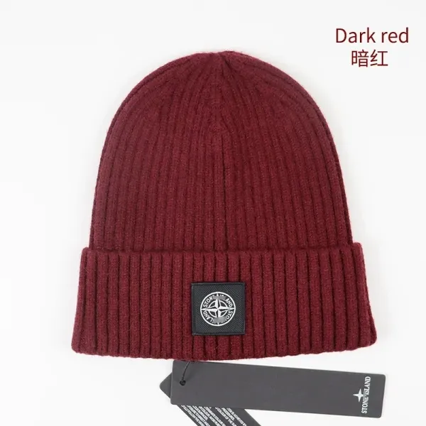 Stone Island Ribbed Beanie Gray - 18