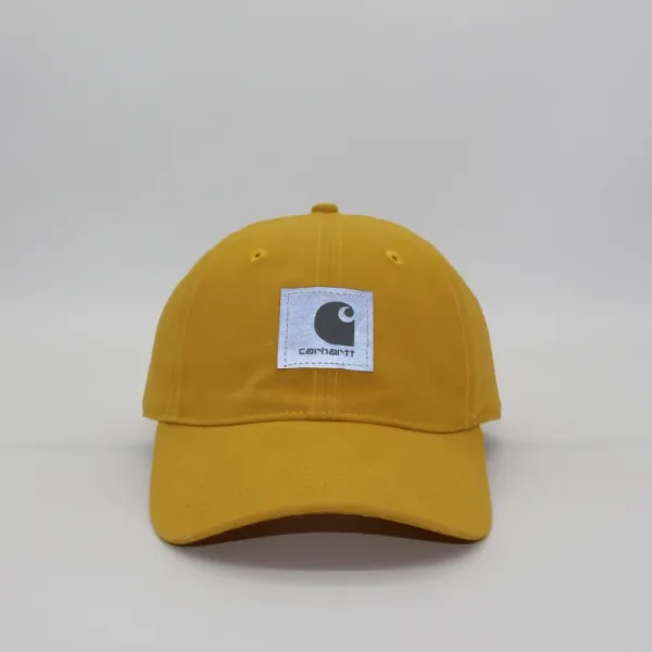 Carhartt WIP Logo Patch Baseball Cap Mustard Yellow - 1