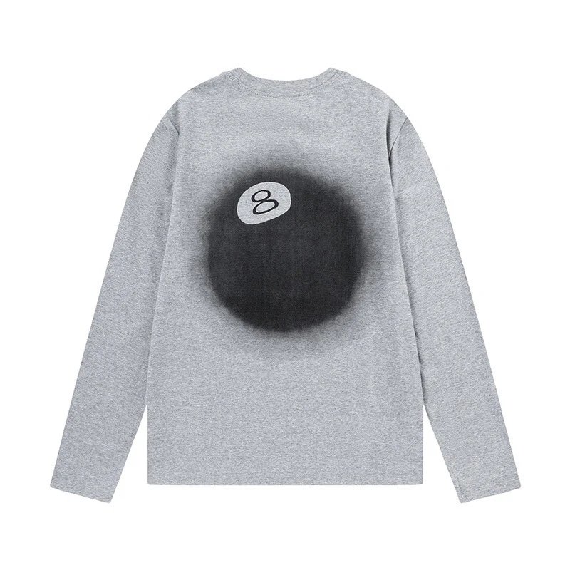 Stussy Letter Print Crew Neck Long-Sleeve T-Shirt photo 6
