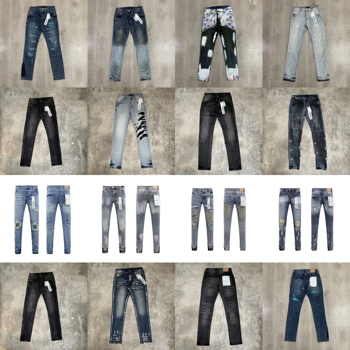 PB Vintage Distressed Straight-Leg Jeans