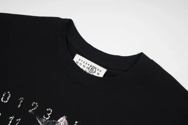 Maison Margiela Tabi Cat Print White T-Shirt - 15