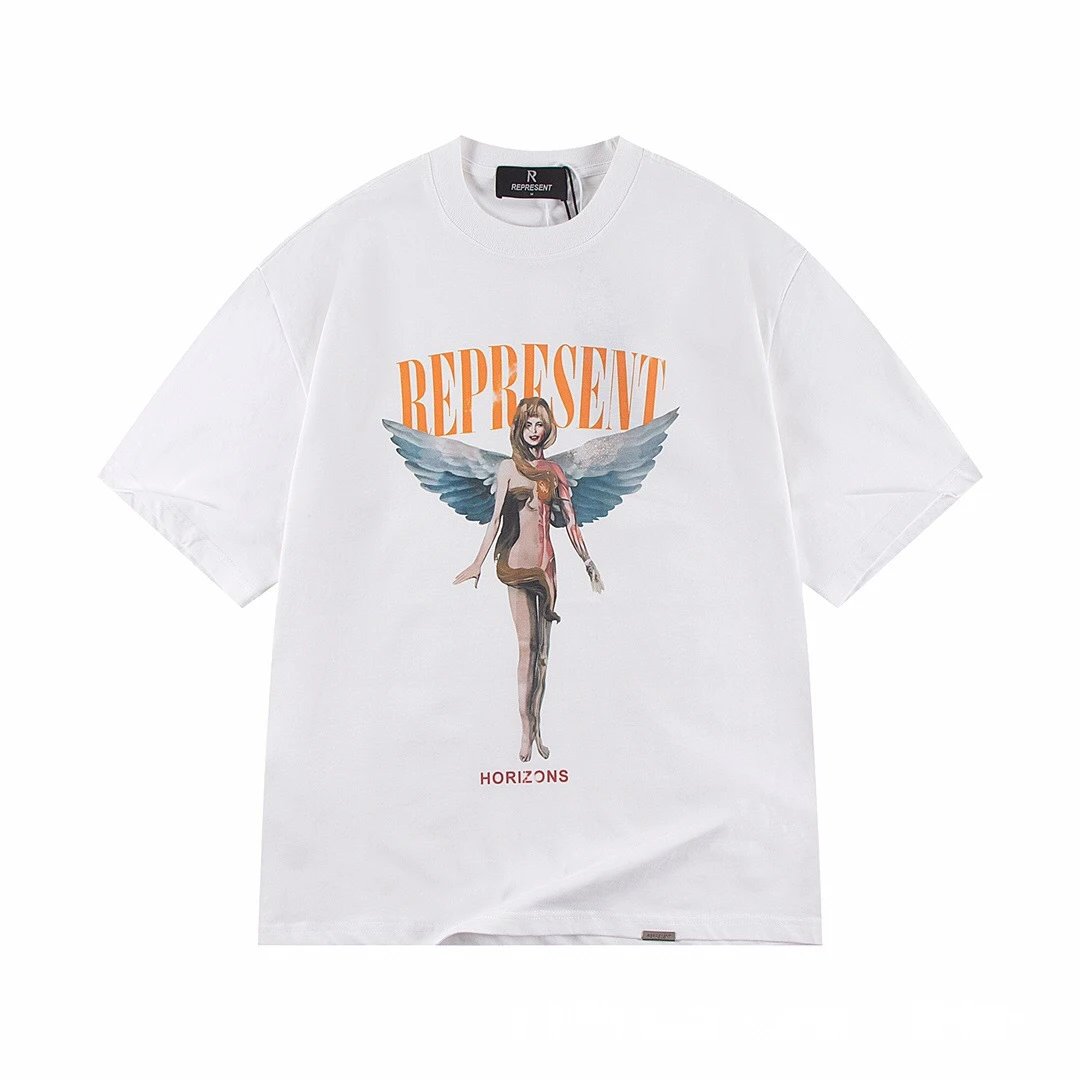 Represent Horizons Graphic Print T-Shirt Gray - 16