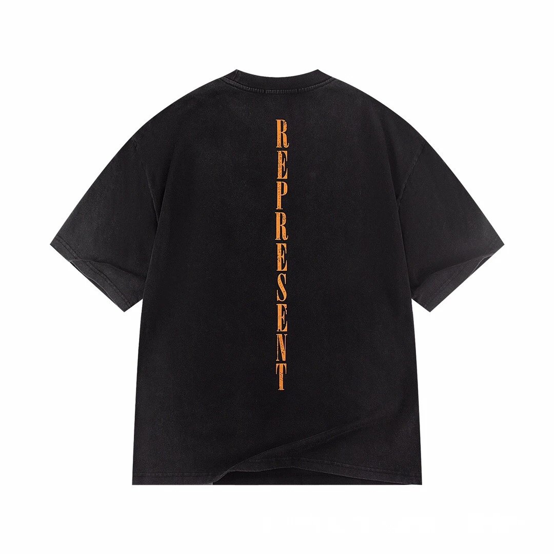 Represent Horizons Graphic Print T-Shirt Gray - 18