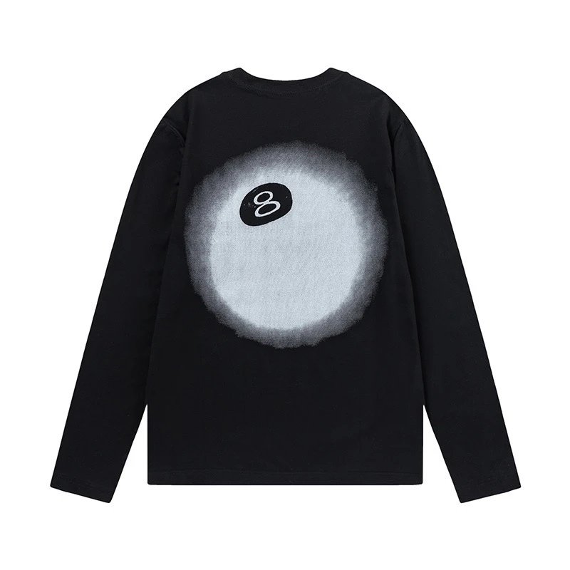 Stussy Letter Print Crew Neck Long-Sleeve T-Shirt photo 5