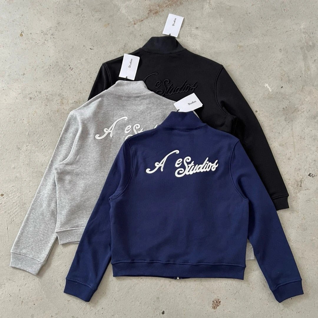 Letter Embroidery Zip Jacket