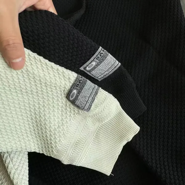 A Bathing Ape Waffle Knit Crewneck Beige Sweater - 5