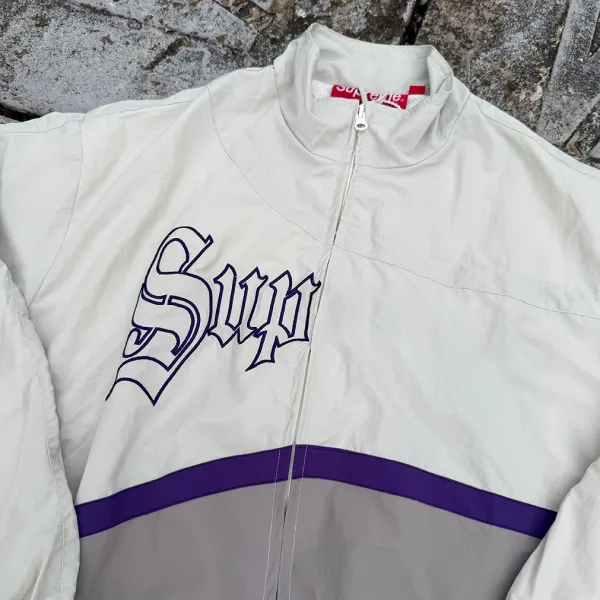 Supreme Gothic Logo Windbreaker Pants Black - 7