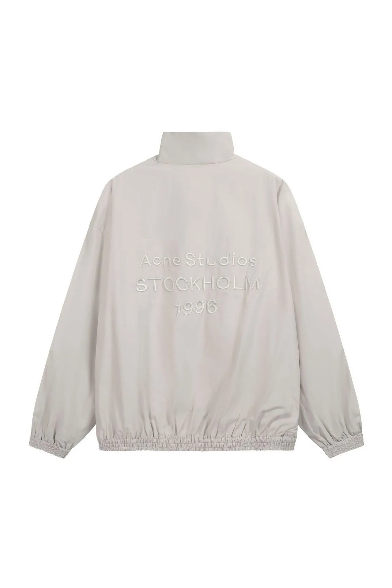 Acne Studios Stockholm 1996 Embroidered Windbreaker Light Gray - 1