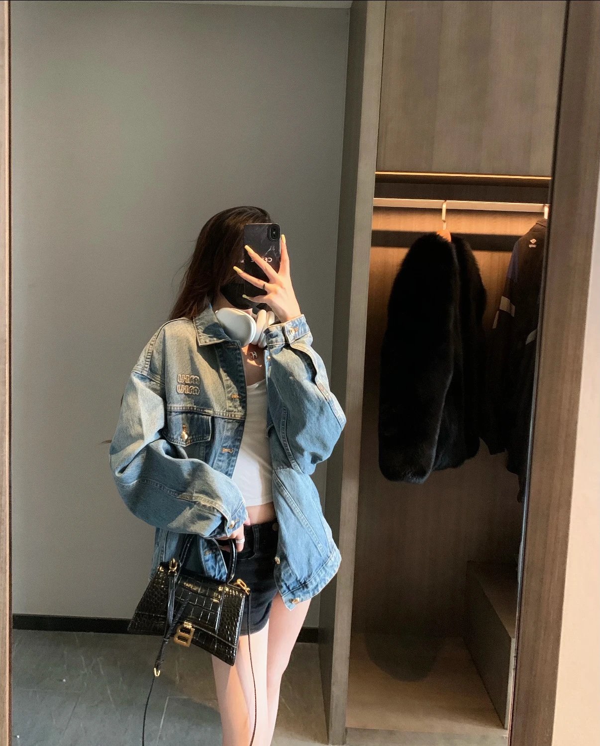 MIU Long-Sleeved Denim Jacket photo 5