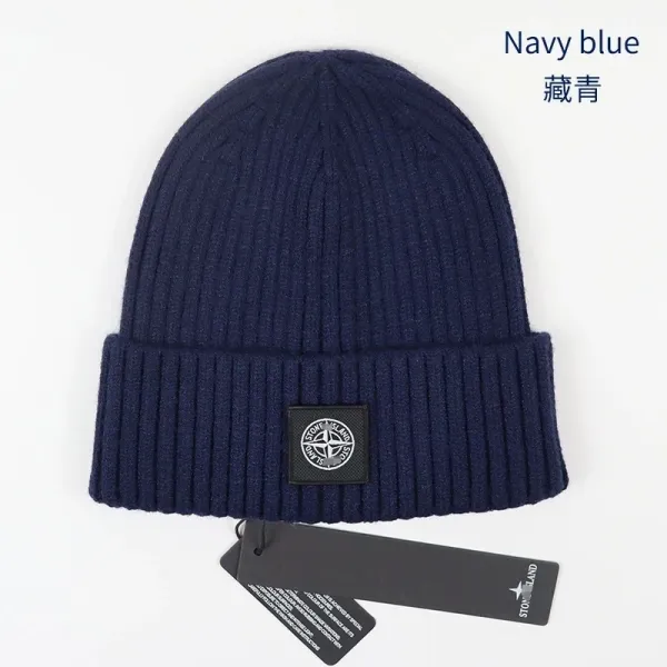 Stone Island Ribbed Beanie Gray - 17