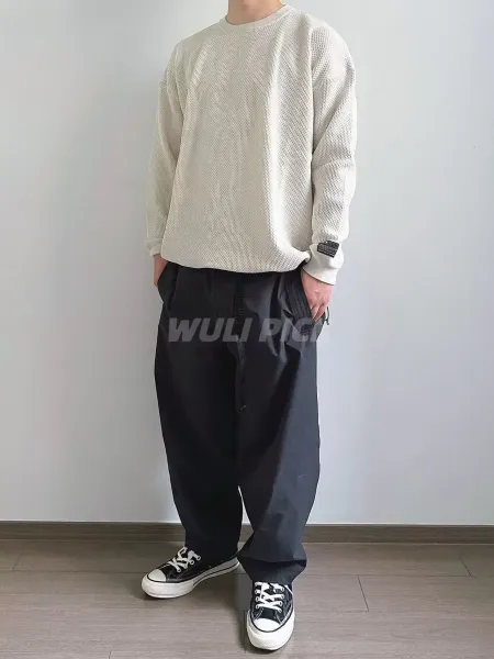 A Bathing Ape Waffle Knit Crewneck Beige Sweater - 16