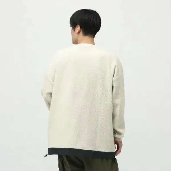 A Bathing Ape Waffle Knit Crewneck Beige Sweater - 14