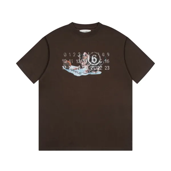 Maison Margiela Tabi Cat Print White T-Shirt - 5