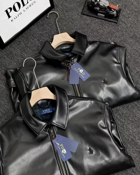 Polo Ralph Lauren Leather Jacket Black - 4