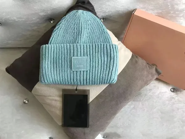 Comme des Garçons Play Beanie Light Blue Knit Hat - 1