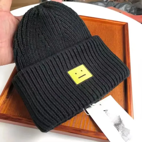Acne Studios Smiley Beanie Black - 1