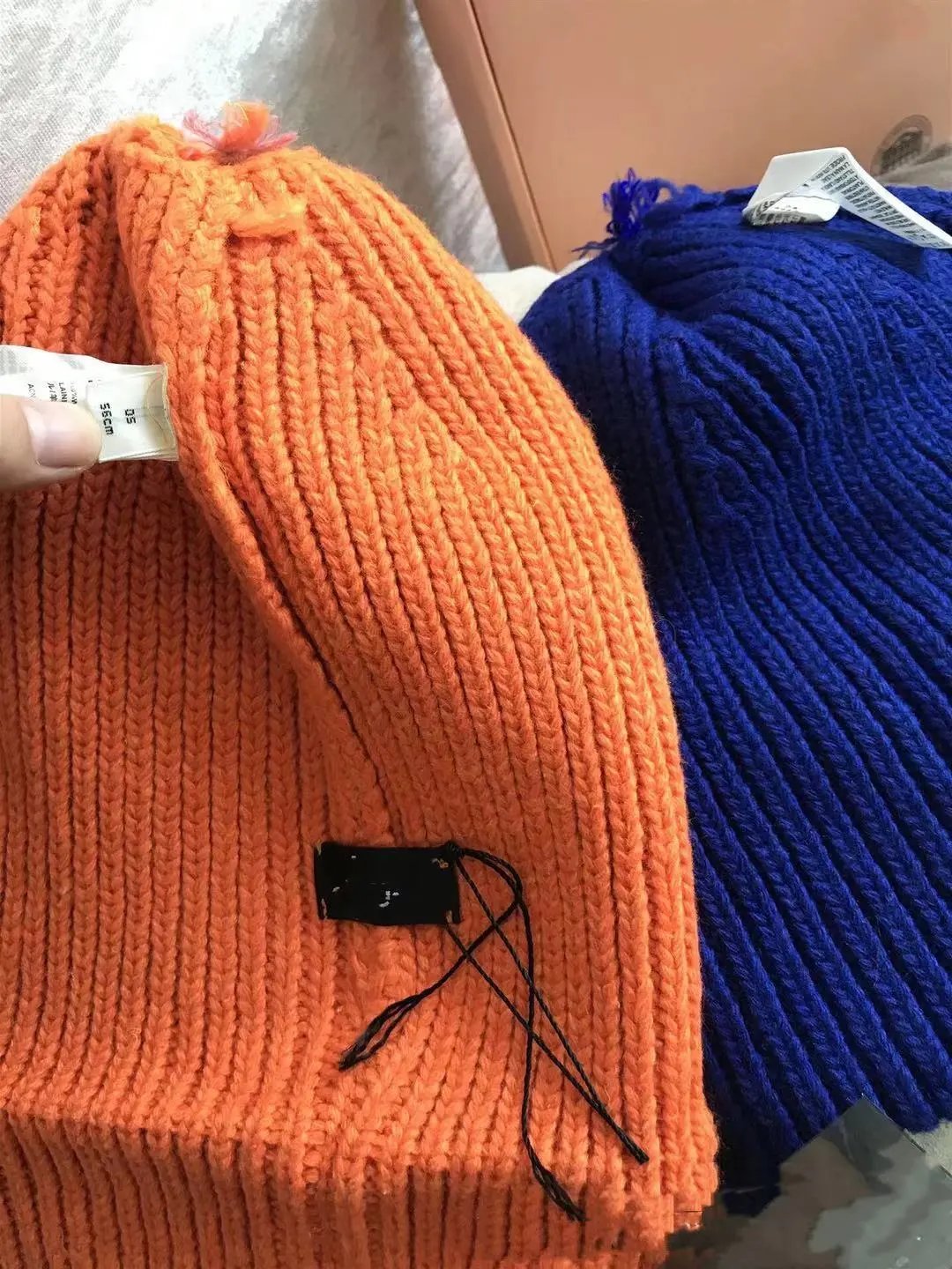 Acne Studios Smiley Face Beanie Beige Knit Hat - 2