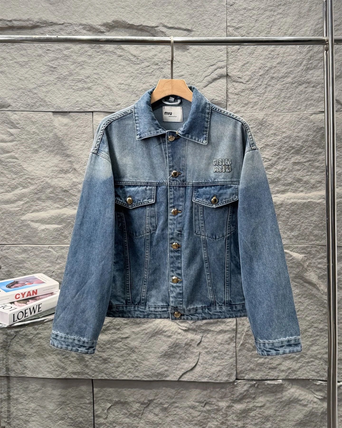 MIU Long-Sleeved Denim Jacket photo 2