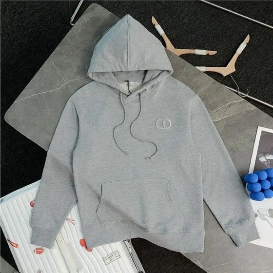 New Fall/Winter Letter Embroidered Fashion European Style Hoodie Unisex Casual Loose Fleece-Lined Long Sleeve Top