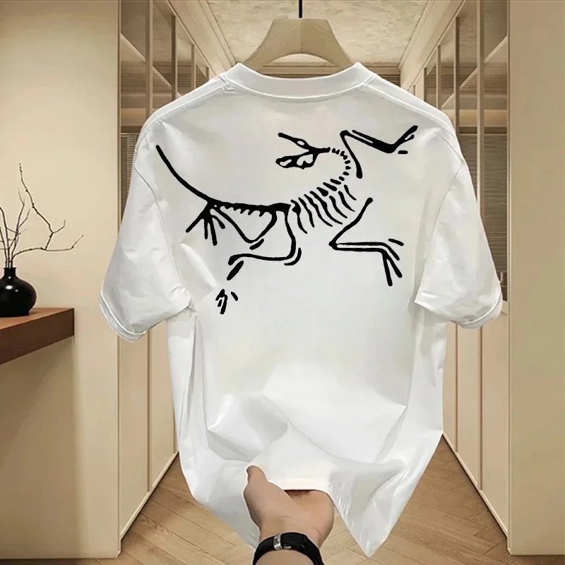 White 【Front Small Logo, Back Large Bird, Wordless】