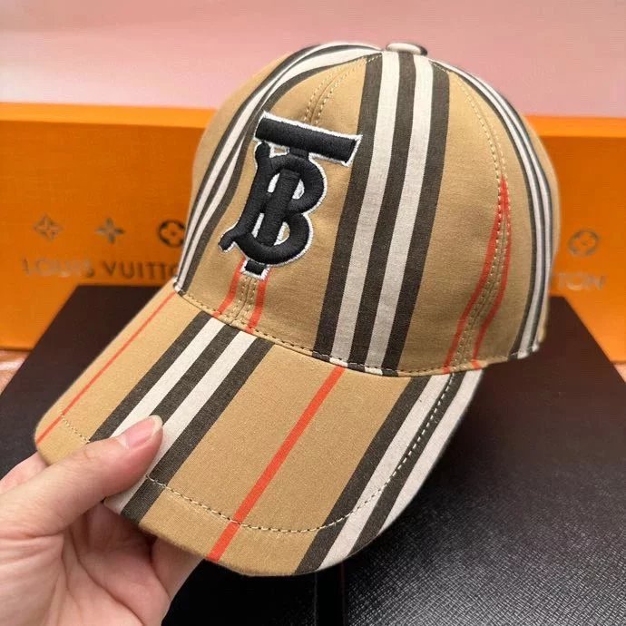 Burberry Striped TB Logo Baseball Cap