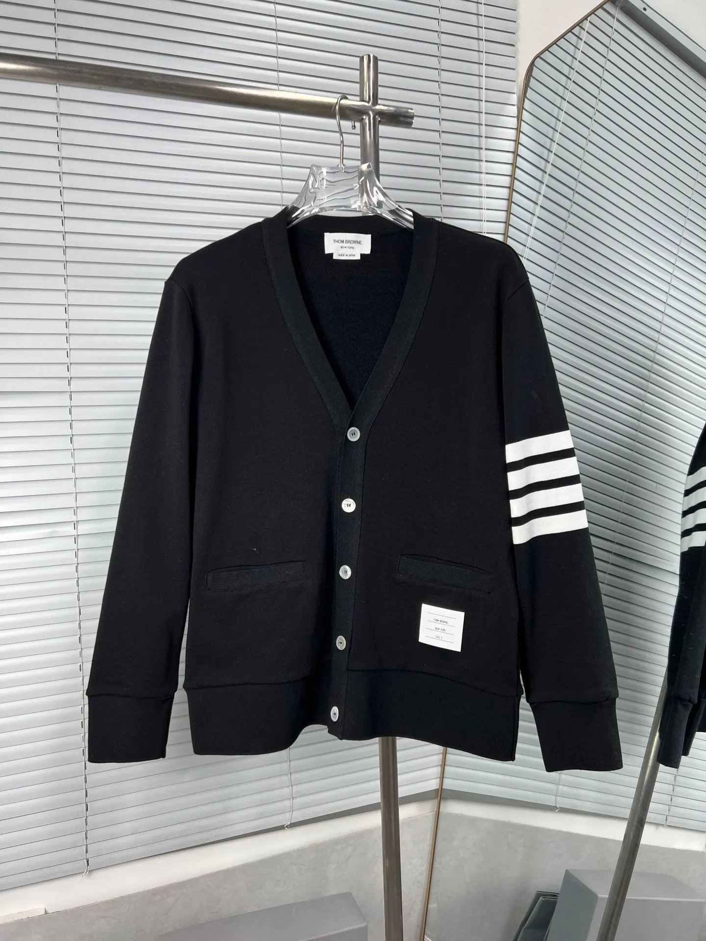 Black hoodie cardigan SKU image