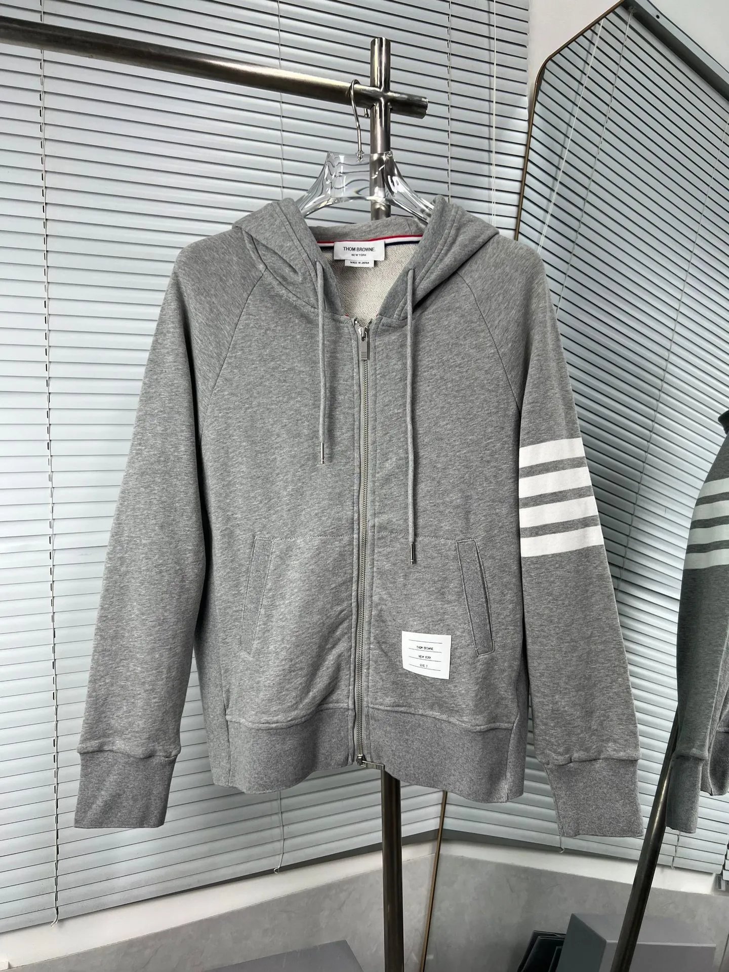 Light gray hoodie jacket SKU image