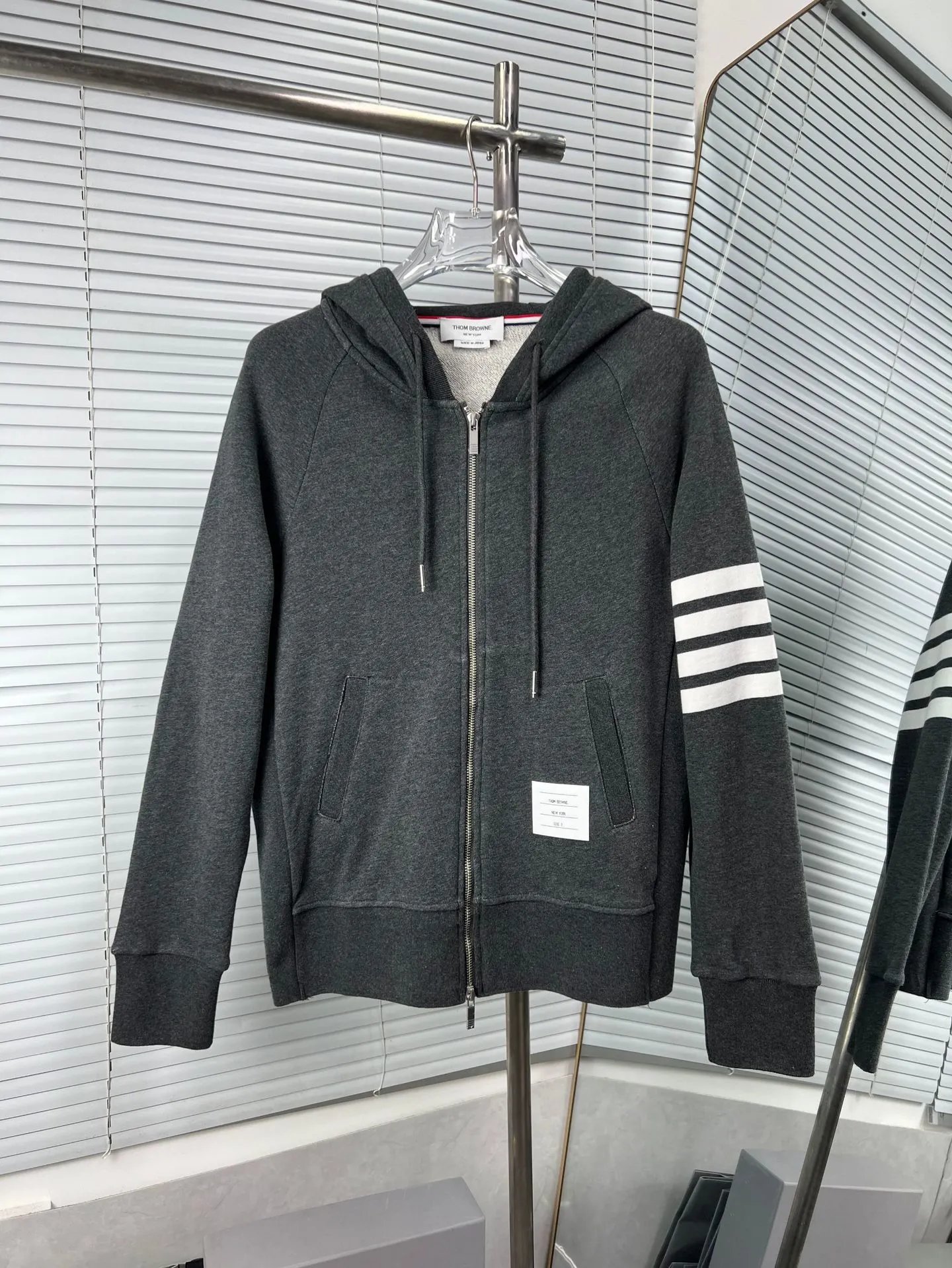 Dark gray hoodie jacket SKU image