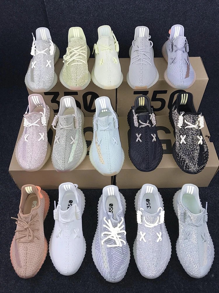yeezy spjv椰子鞋女350满天星真爆白冰淇淋男天使运动休闲鞋莆田