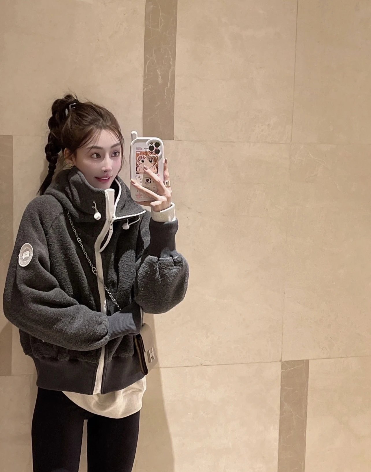 Canada Goose Fleece Hoodie Beige Hoodie - 27