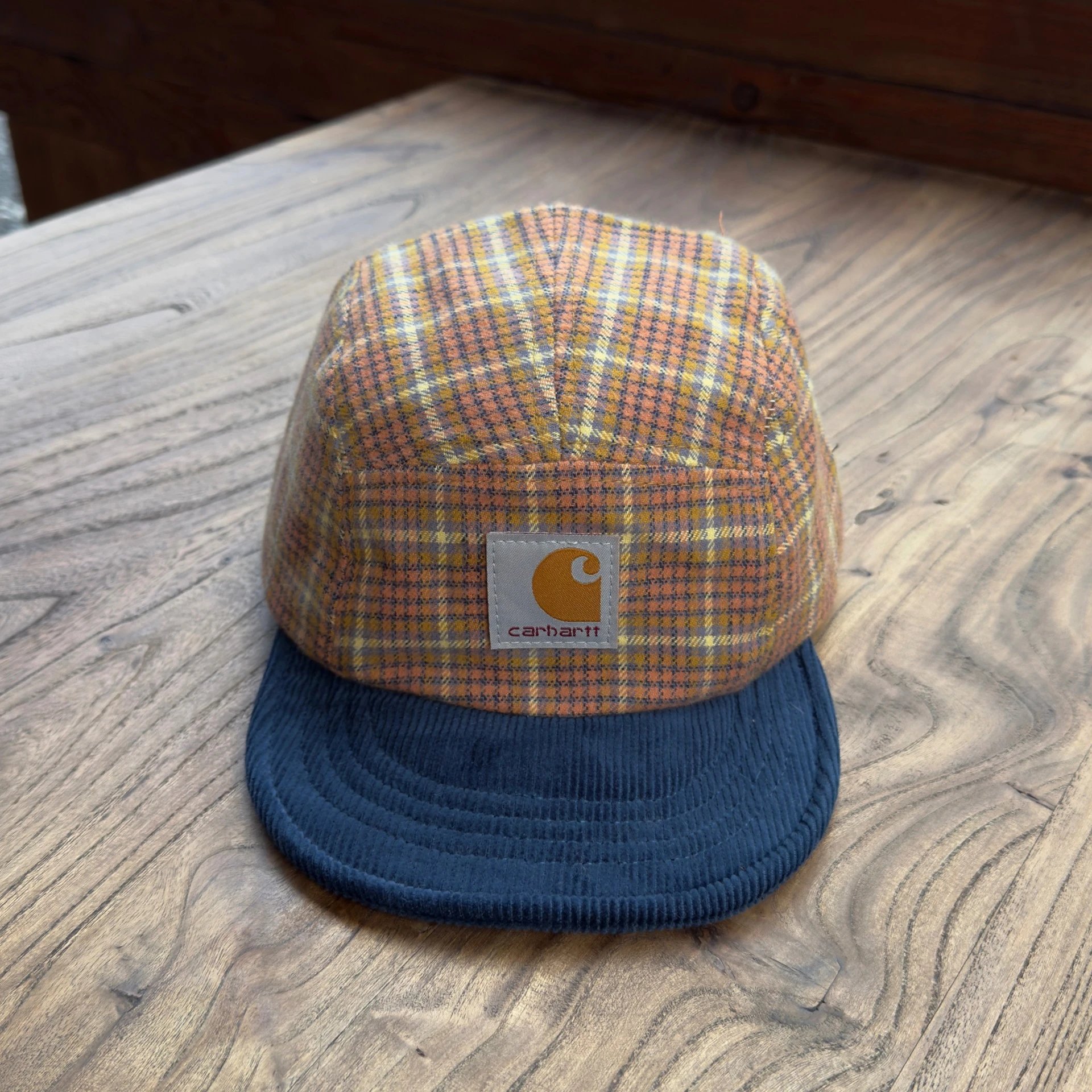 Carhartt Work In Progress Carhartt WIP Plaid Five-Panel Cap Green Corduroy Brim Hats - 16