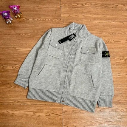 Stone Island Knitwear Zip-Up Knit Cardigan with Chest Pockets image 3