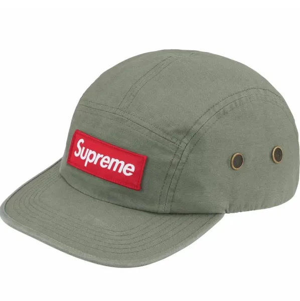 Supreme S Logo Washed Cotton Baseball Cap Green - 39
