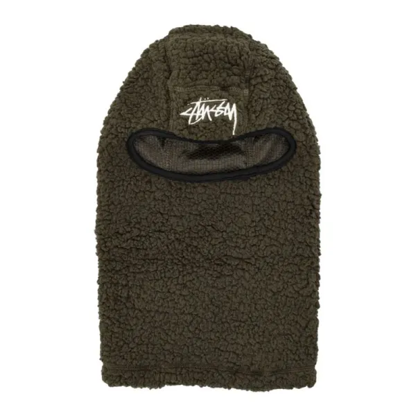 Stussy Fleece Balaclava Army Green Accessories - 1