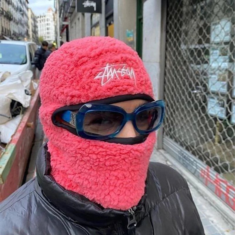 Stüssy Hats Sherpa fleece balaclava with eye opening image 3