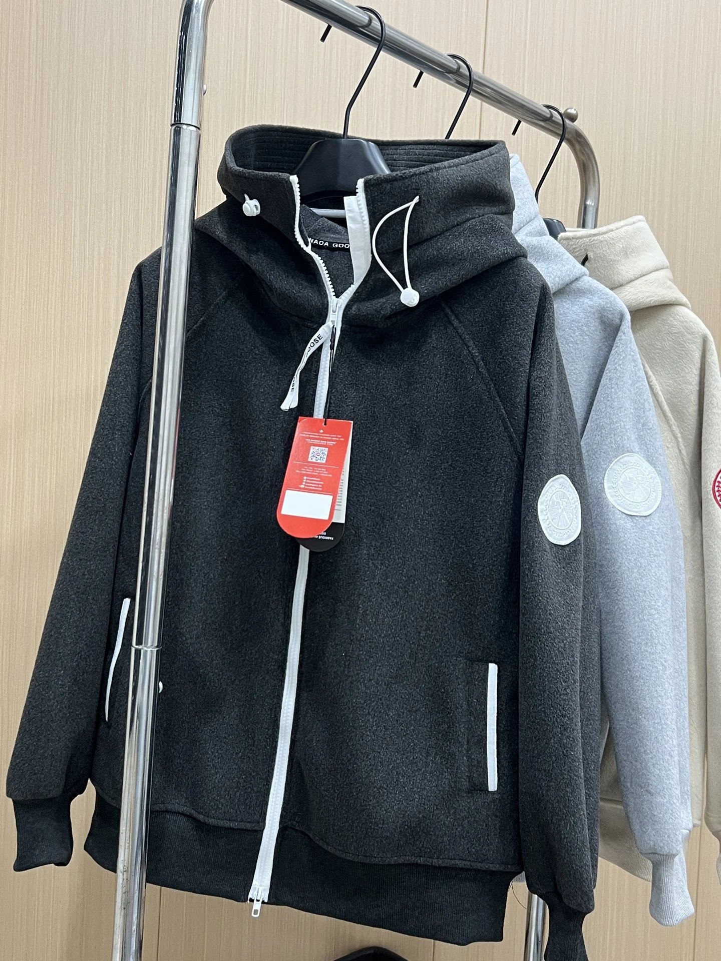 Canada Goose Fleece Hoodie Beige Hoodie - 7