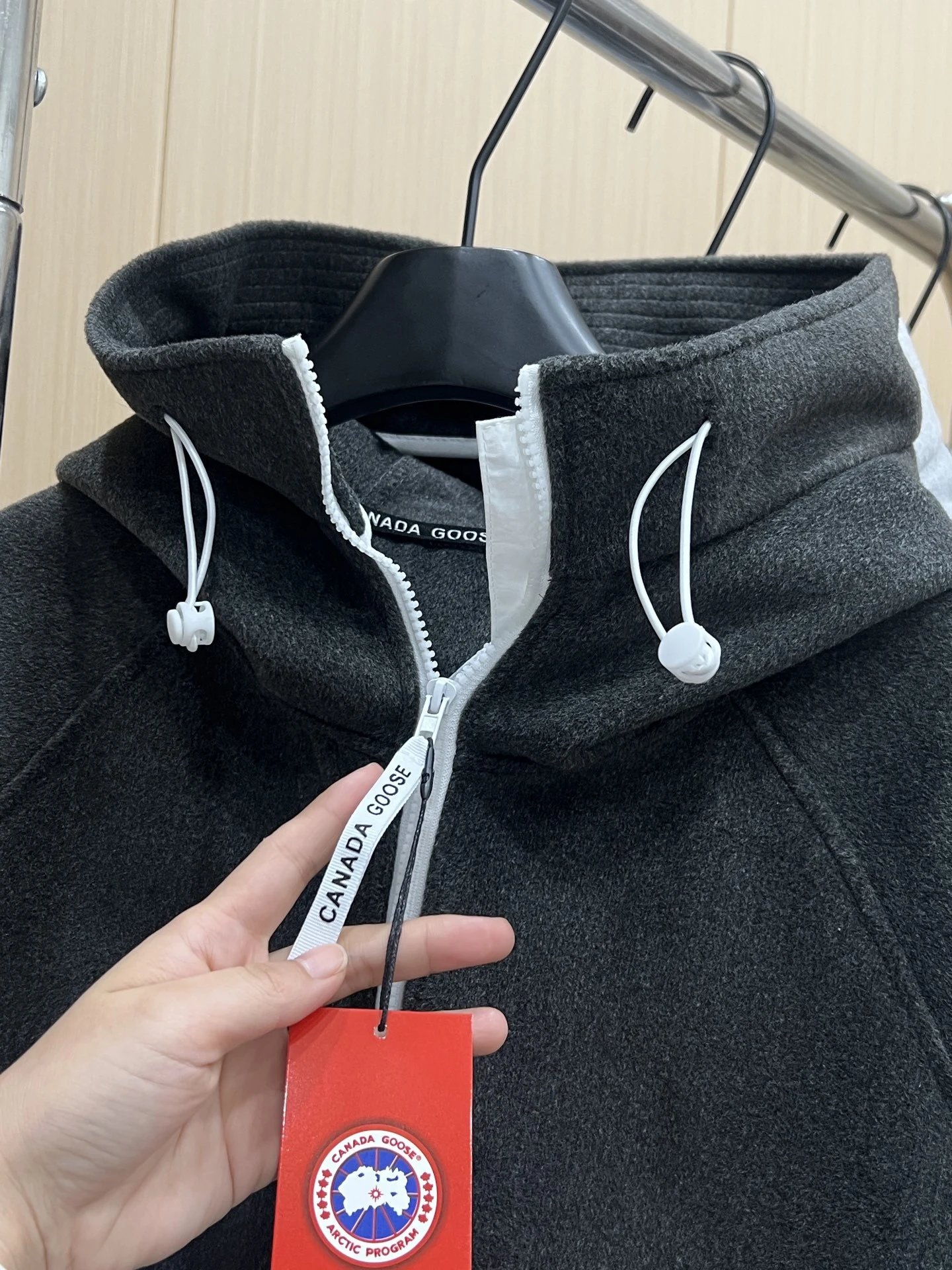 Canada Goose Fleece Hoodie Beige Hoodie - 8