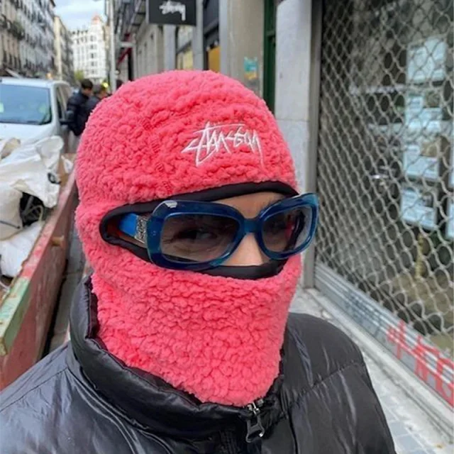 Stüssy Hats Sherpa fleece balaclava with eye opening product detail image 4