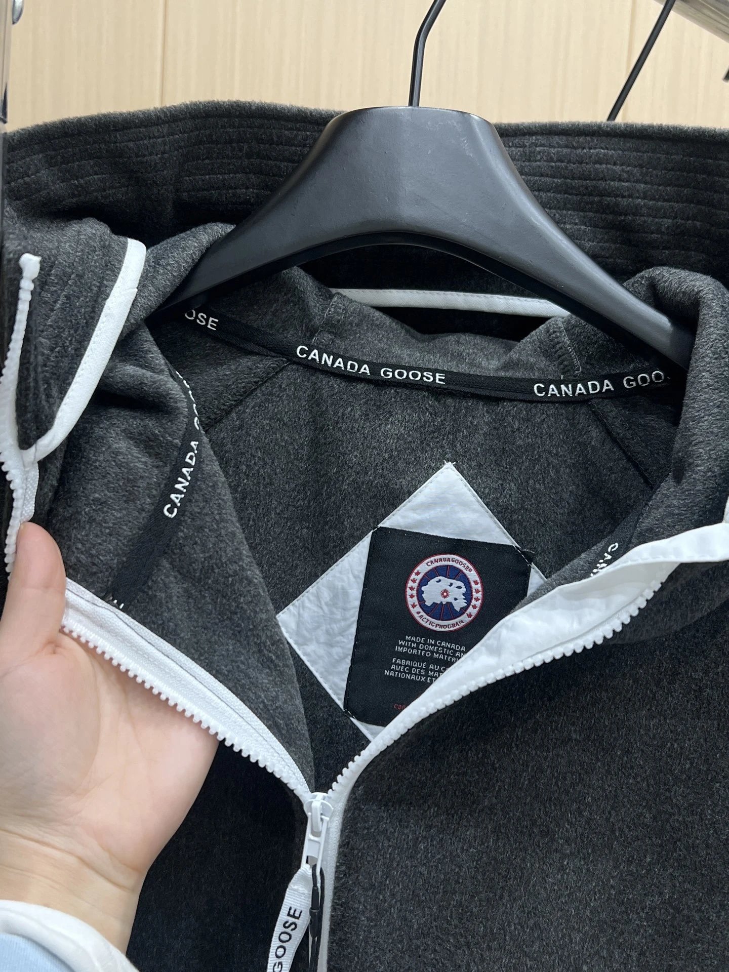 Canada Goose Fleece Hoodie Beige Hoodie - 9