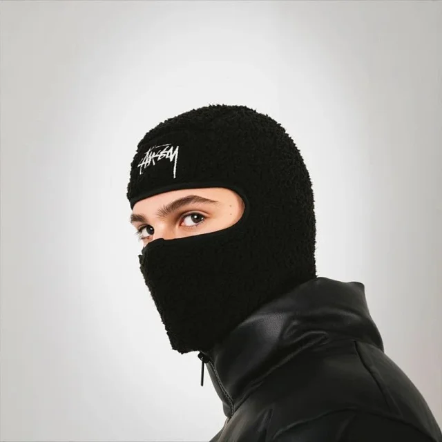 Stüssy Hats Sherpa fleece balaclava with eye opening product detail image 13