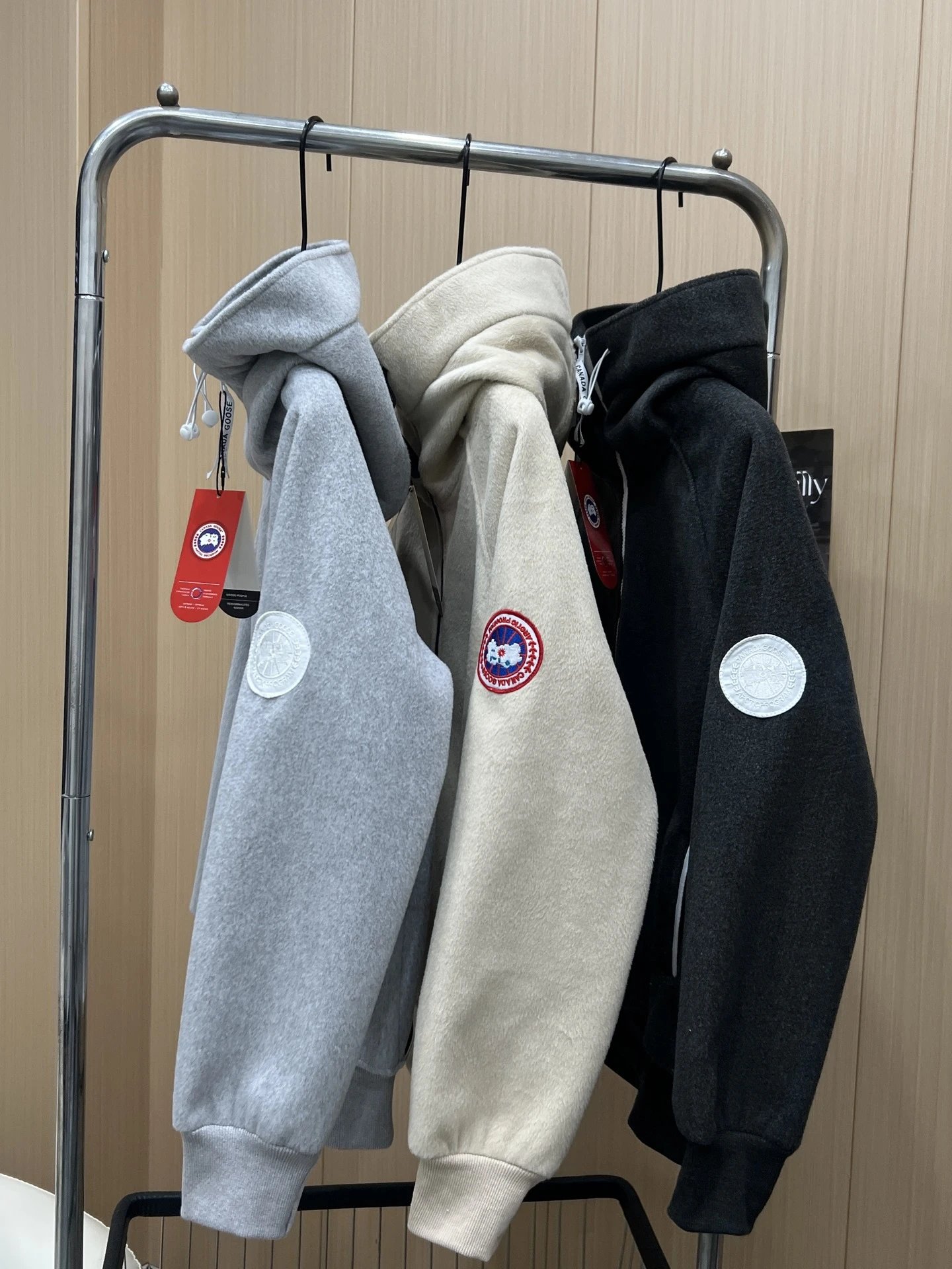 Canada Goose Fleece Hoodie Beige Hoodie - 4