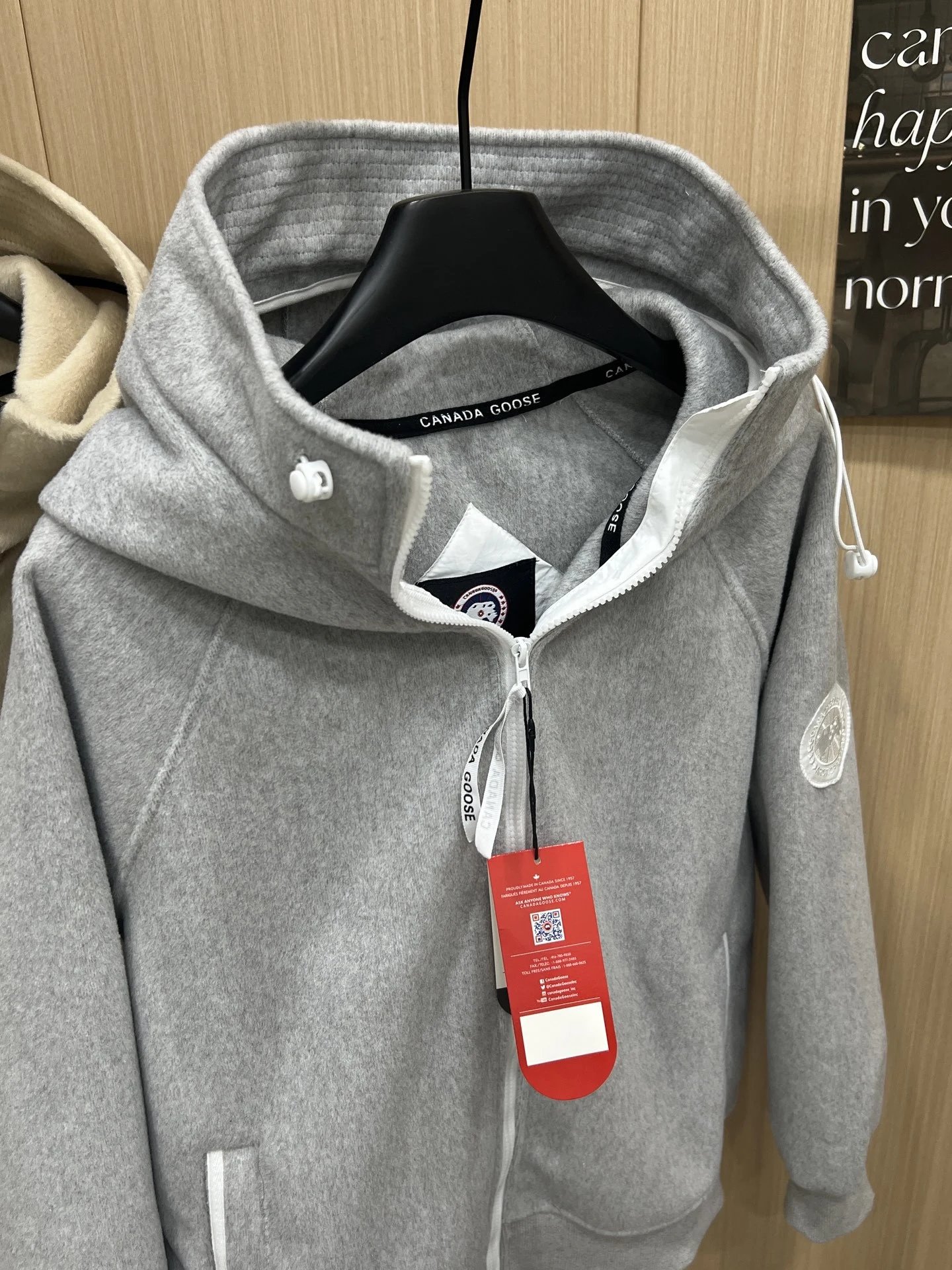 Canada Goose Fleece Hoodie Beige Hoodie - 13