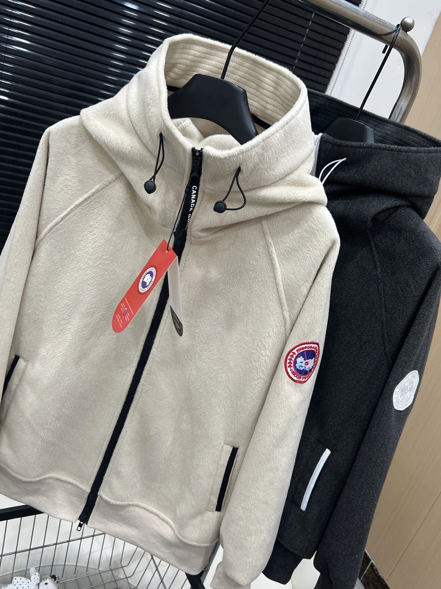 Canada Goose Fleece Hoodie Beige Hoodie - 18