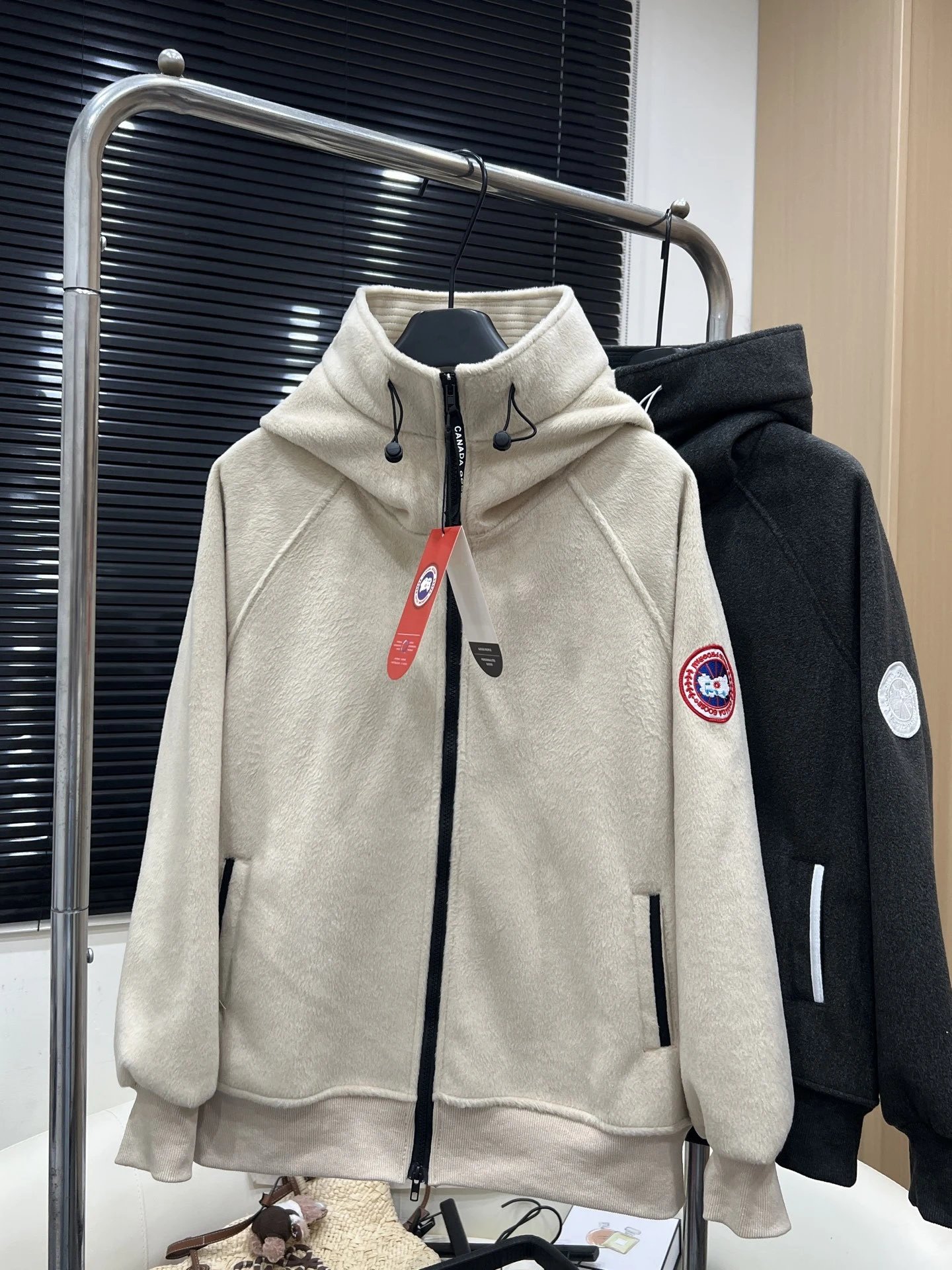 Canada Goose Fleece Hoodie Beige Hoodie - 17
