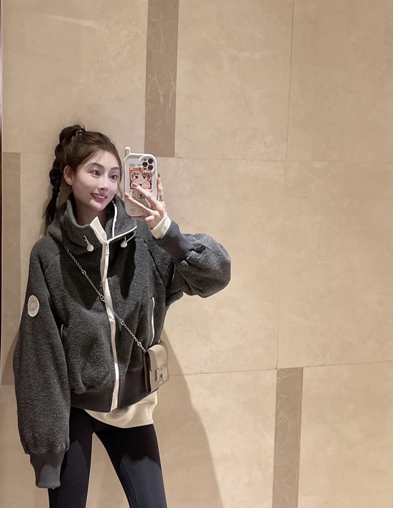 Canada Goose Fleece Hoodie Beige Hoodie - 25